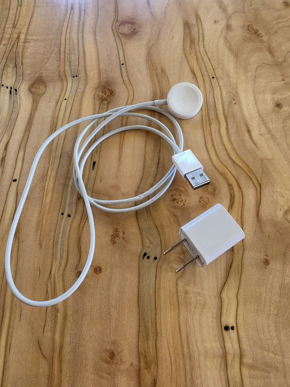 Apple Watch Magnetic Charging Cable + USB Wall Adapter Series 1-7 SE Models EUC